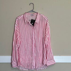 Fashion Nova "Playing Games" Long Sleeve Button-Down